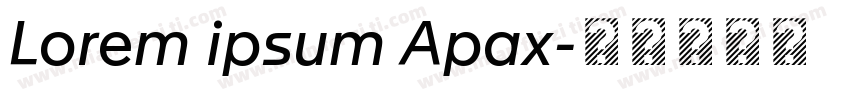 Lorem ipsum Apax字体转换